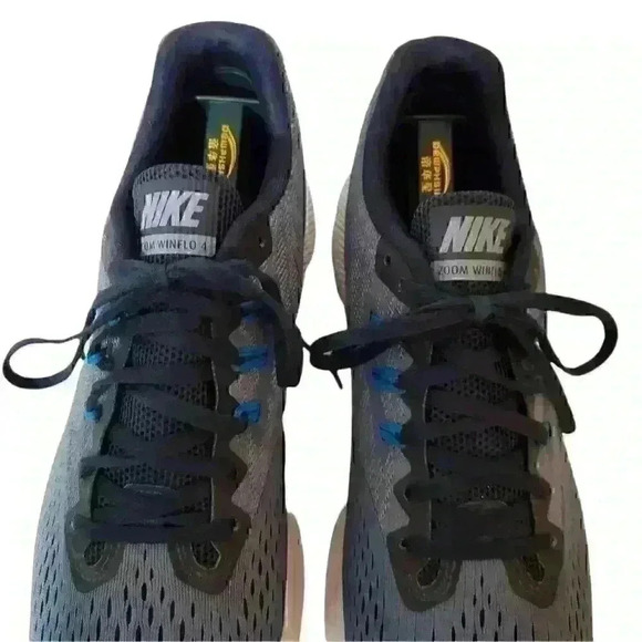 Nike Zoom Winflo 4 Men's Grey Running Sneakers Shoe Size 11.5 - Picture 2 of 9